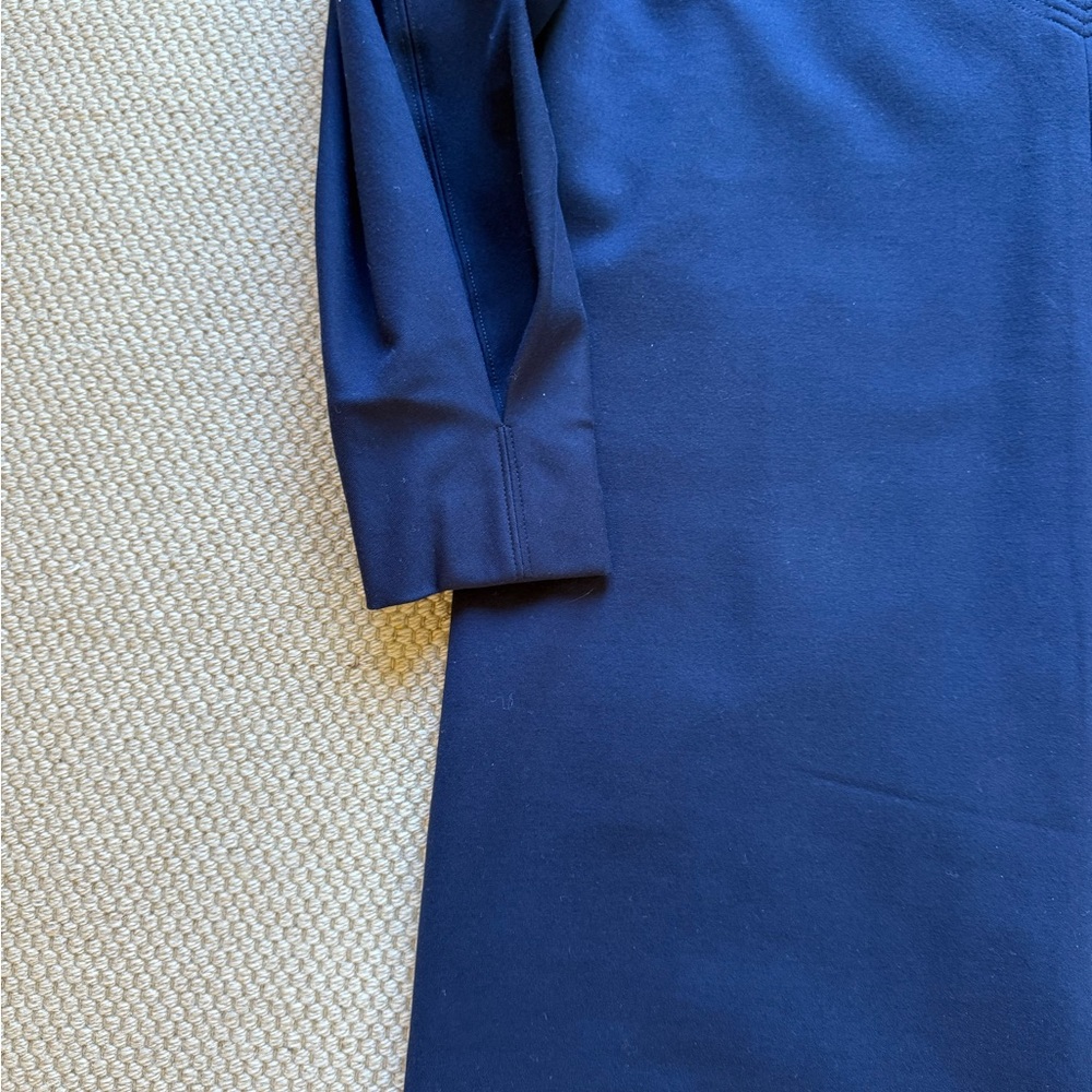 ANN MASHBURN Deep Blue Thick Rayon Dress - size small - - Picture 4 of 10
